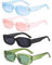FSMILING 4 Stücke Retro Sonnenbrille Damen Eckig Sonnenbrillen Set Vintange Damen Sonnenbrille Rechteckige Sunglasses Women