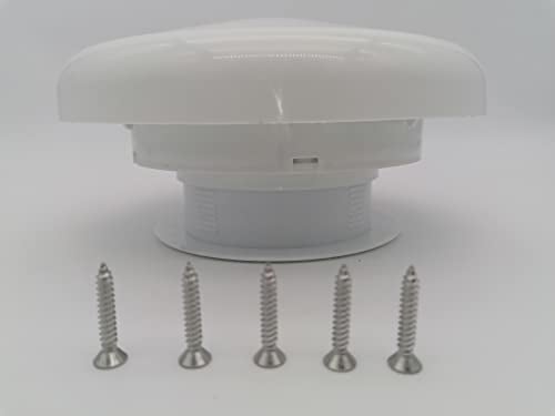 CR-MOESANCO® Kit Aireador Techo Caravana 110mm + Tornillos INOX de Montaje con Rejilla Antiinsectos