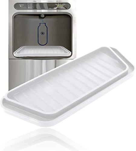 Refrigerator Drip Catcher Tray, Silicone Reusable Refrigerator Drip Catcher Anti Skidding Fridge Water Drip Tray Refrigerator Drip Pan for Fridge Spills Water (White)