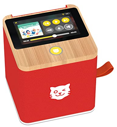 tigermedia 1314 tigerbox Touch 2023 Peppa Pig, Paw Patrol, Super Wings, Die Biene Maja, Bob der Baumeister Hörspielbox, Musikbox, Streamingbox, Audioplayer, Boombox, Rot