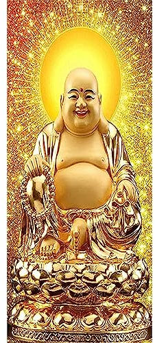 DCIDBEI Diamond Painting Buddha Lachen 110x50 cm Daiments Painting Buddha Glitzer Malen nach Zahlen Erwachsene Buddha Gold Diamant Painting Bilder Erwachsene Buddha Diamond Painting Religion
