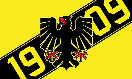 Fahne Flagge Dortmund 1909 quer Balken 90x150 cm Fahnen mit Ösen Fanfahne Fußball