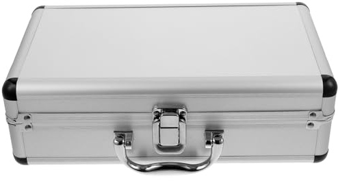 GANAZONO Aluminum Alloy Lockable Carrying Suitcase 11.81X6.49X3.93In Large Capacity Portable Tool Box Organizer for Tools Medicine Accessories with Handle