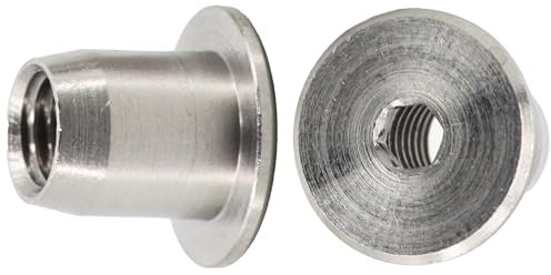 OPIOL QUALITY® Hülsenmuttern mit Flachkopf M8x15 (2 Stück) Innensechskant aus Edelstahl A1 Hülsenmutter Schraubhülsen