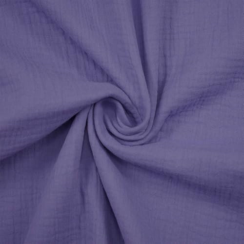 Musselin Stoff Sunny, Double Gauze, uni lavendel (Länge am Stück: ab 50cm / Breite: 130cm)