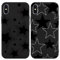 Foonary 2 Pack Black Print Phone Case Compatible with iPhone XS Max 6.5, Slim Soft Silicone with Fashion Star Design Aesthetics Pattern Cases, Shockproof Bumper Protector Cover