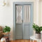NICETOWN Sidelight Lot de 1 Panneau de Rideau de Porte occultant en Lin – Isolation Thermique pour Porte française, Porte latérale, Porte vitrée, Angora (63,5 x 127 cm (l x L), Angora
