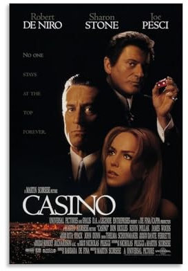 TSNKNP Casino Movie Poster Dekorative Malerei Leinwand Wandkunst Wohnzimmer Poster Schlafzimmer Malerei,Wandkunst Bilddruck Moderne Familienzimmer Dekor 20x30inch(50x75cm)