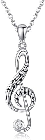 URONE Musik-Halskette/Querflöte/Phantom der Oper Kette S925 Sterlingsilber Musik Schmuck Geschenke für Damen