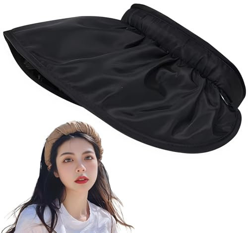 LHLZNB Sun Visors for Women, 2 in 1 Foldable Sun Visor Hat/Headbands, Sun Visor Hat Wide Brim, Women's Visors with UV Protection, Topless Sun Hat Summer for Outdoor Sports (UK, Alpha, M, L, Black)