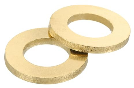 QUARKZMAN M16 Rondelle Plate, 10 Pcs Rondelles Plates à Anneau en Laiton 30mm OD 3mm Épais Joint d'Étanchéité en Métal pour Vis, Boulons, Écrous