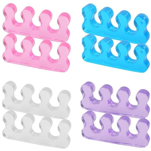 8 Stück Zehentrenner Damen Silikon, Zehentrenner Pediküre, Zehenspreizer, Zehentrenner für die Pediküre, Waschbare Zehennagelteiler, Zehentrenner zum Auftragen von Nagellack