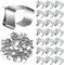 100pcs Dachrinnenhaken für Lichterketten,Edelstahl-Weihnachtslichter,Metall Licht Haken Clip,Metall-Weihnachtslichter-Dachrinnenhaken,Mini Dachrinnenhaken,Edelstahl Weihnachtslicht Clips