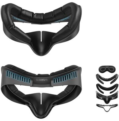 AMVR Face Cover Pad Interface faciale Compatible avec Les Accessoires Meta/Oculus Quest 3S, avec Remplacement de Coussin(fit Elite/Stock Head Strap)
