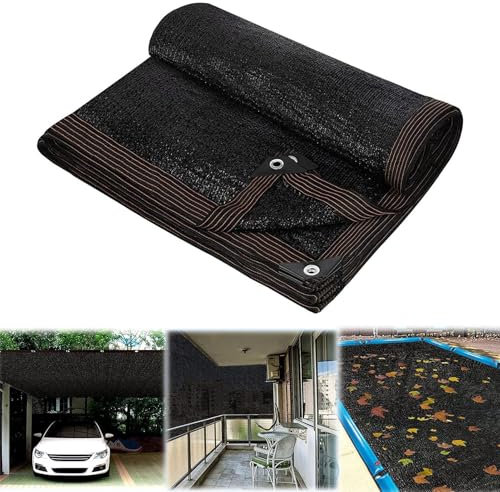 Bâche rectangulaire pour piscines au sol A-bove, bâche en maille pour garder les feuilles à distance, bâche en maille avec corde à bords renforcés, filet d'ombrage de jardin résistant, 4 x 8 m