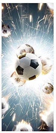 FYRHLH Türtapete 3D Selbstklebend TürPoster Fußball 3D Türaufkleber Fototapete Türfolie Abnehmbar Wandtapete PVC Wasserdichte Schlafzimmer Türaufkleber B85 x H205cm
