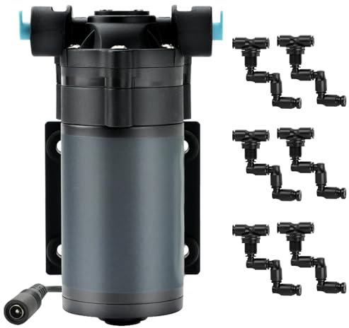 Mocoli Reptilien Luftbefeuchter, Beregnungsanlage Terrarium mit 6 SprüHdüsen 360° Verstellbar Luftbefeuchter Terrarium Ohne Timer Reptilien ZerstäUber für Terrarien Amphibie Npflanzen