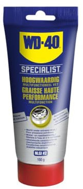 WD-40 Specialist Hochleistungs-Mehrzweckfett 150g Tube – Kalziumsulfonat-Fett für Lager, Zahnräder, Wellen & Gelenke, extrem druck- & wasserbeständig, einsetzbar von -30 °C bis +140 °C, braun