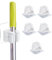 Ycfish 5 Pcs Broom Holder, Broom Holder Wall Mounted, Adhesive Mop Holder Broom Holder Wall Mounted, White Mop And Broom Holder, No Drill Wall Mounted Broom Holder for Kitchen Bathroom