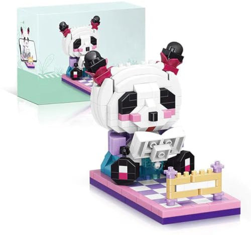 WANENGEDIY MOC Buchhaltender Panda – DIY Kreatives Tier-Baumodell, Anspruchsvolles Montage-Set für Erwachsene, Niedliche Heimdekoration, 326 Teile