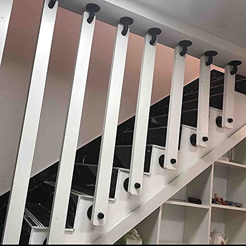 Kit per ringhiera per interni in legno massello, per scale a soppalco, protezione di sicurezza, gradini esterni (1 pezzo), durevole, elegante, facile installazione