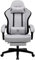 LUCKRACER Fabric Gaming Chair with Footrest, Ergonomic Computer Desk Chair with Pocket Spring Cushion Home Office High Back Support Lumbar Support Heavy Duty Wide (FROST GRAY)