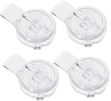 HOMSFOU 4 Pièces Serrure acrylique verrouillage de claire depuis chaîne de serrure de porte verrou porte serrures de la sécurité des enfants verrouillage transparent