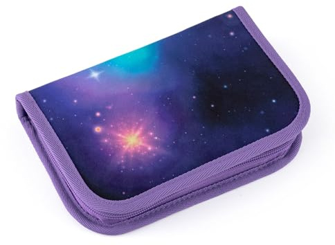 TOPGAL Penn - Federmäppchen für Mädchen/Kinder mit Zwei Klappen, gepolstert, mit Stundenplan und Gummischlaufen. (Penn 24006)