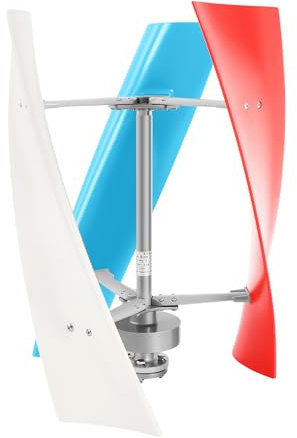 Generatore eolico verticale 24 V 400 W elettromagnetismo generatore verticale di turbine eoliche, IP67, lame tricolore asse verticale, mulino a vento trifase con regolatore di carica, per barche