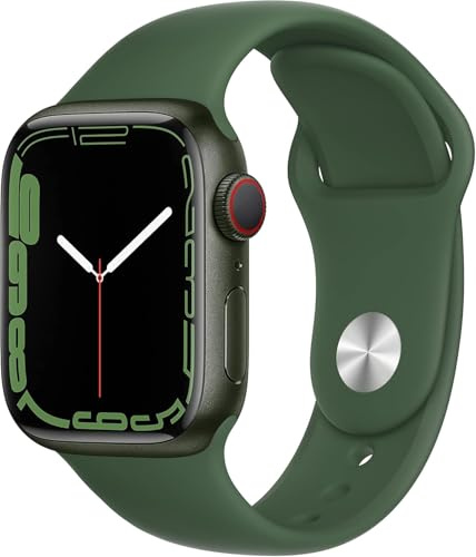 Apple Watch Series 7 (GPS + Cellular, 45MM) - Grünes Aluminiumgehäuse mit Clover Sportband - Regulär (Generalüberholt)