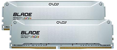 OLOy DDR4 RAM 16GB (2x8GB) Aluminum Blade RGB 3600 MHz CL16 1.35V 288-Pin Desktop Gaming UDIMM (MD4U0836163BRADA)