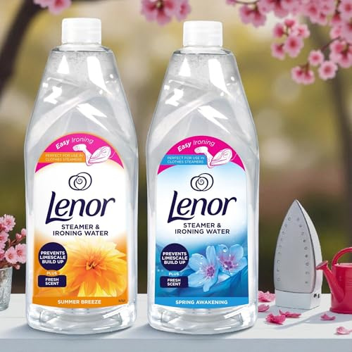 Lenor Ironing Water & Steamer Duo Bundle – Spring Awakening & Summer Breeze, 2 x 1L