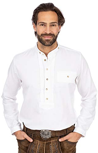 Stockerpoint Herren Renus2 Trachtenhemd, Weiß, XL EU