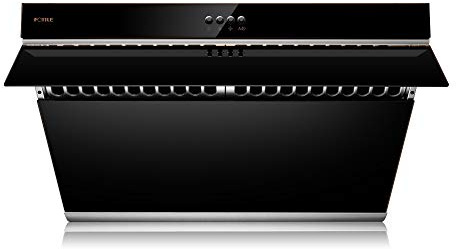 FOTILE JQG7522 30 Range Hood Unique Side-Draft Design for Under Cabinet or Wall Mount Modern Kitchen Vent Hood Powerful Motor LED Lights Mechanical Buttons (2. Onyx Black)
