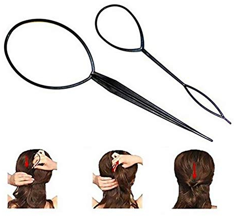 Beito 2 stück pferdeschwanz-hersteller styling werkzeug kunststoff haar flechten werkzeug magie topsyl haar styling zubehör
