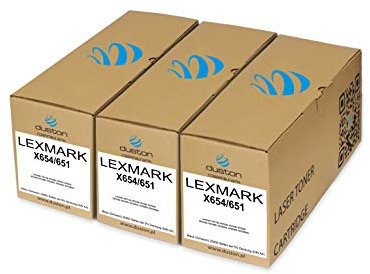 duston 3X X651H11E, X654/651 Schwarz Toner kompatibel zu Lexmark X651de X652de X654de X656de X656dte X658dfe X658dme X658dtfe X658dtme