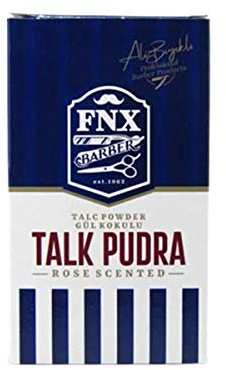 FNX Barber Talc Powder 250gr| Friseur Talkum Puder | Kuaför Talk Pudrasi | Entfernt Körper Hautreizungen und Kratzer | Herren Rasur Nachbehandlung |Rose Scented - Gül Kokulu | Friseurbedarf |