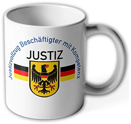 Tasse Justiz-Vollzug Beschäftigter personalisiert Gericht Beamter Kaffe #35218