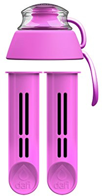 Dafi 2-Pack Pink Water Bottle Filters | 0.5L | BPA-Free | Made in Europe | Hiking, Camping, Sports, Daily Use