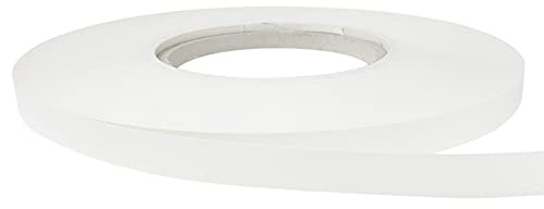 Kantenumleimer 21mm x 50m | Melamin Kantenband mit Schmelzkleber für stabile Möbelkanten | Umleimer für Schutz und dekorativen Abschluss von Möbelplatten | Furnierband zum Aufbügeln | Arktisch Weiß