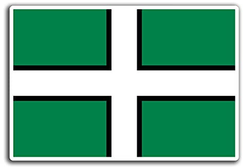 2 x 10cm Window Cling Devon Flag England Vinyl Stickers - UK Britain Travel Static Cling Sticker #32815