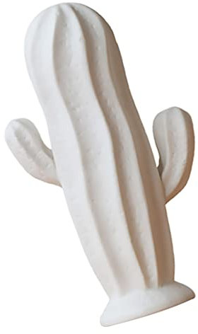 Garneck - Statuetta decorativa in ceramica, motivo cactus, in porcellana, per portico, casa, ufficio