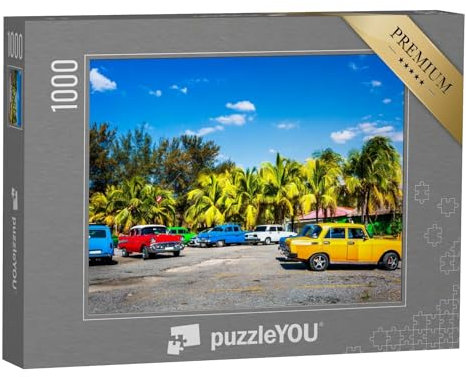 puzzleYOU: Puzzle 1000 Teile „Amerikanische Oldtimer auf Kuba“ – aus der Puzzle-Kollektion Autos