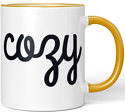 JUNIWORDS Tasse, Cozy, Wähle Farbe, Dunkelgelb
