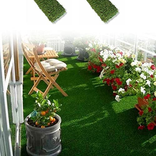 ANTEVIA - Gazon synthétique 400 x 100 cm (2 rouleaux) | 4 Tailles Disponibles | Pelouse Haut de Gamme (Luxo 4 x 1 mètres)