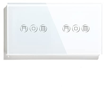 BSEED WiFi Interruptor Persiana Panel de Cristal, Smart Táctil Blanco 157 mm