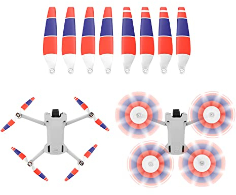 ZJRXM Propeller für DJI Mini 3 Pro Drone Zubehör, 8Pcs Silent Flight Propeller Kit Propeller Ersatz Zubehör für DJI Mini 3 Pro, Schnellspanner, Geräuscharm (A)