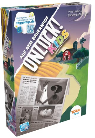 Asmodee, Unlock! Kids – Auf dem Bauernhof, Kinderspiel, Rätselspiel, 1-4 Spieler, Ab 6+ Jahren, 20 Minuten, Deutsch