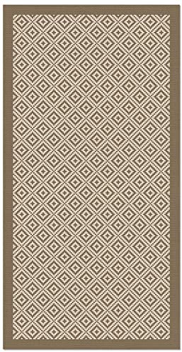 Panorama Vinyl Teppich Küche Lounge - Verschiedene Größen - (Inka Braun 200x250 cm)