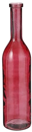 Mica Decorations Rioja Glasflasche - H75 x Ø18 cm - Recycletes Glas - Bordeaux
